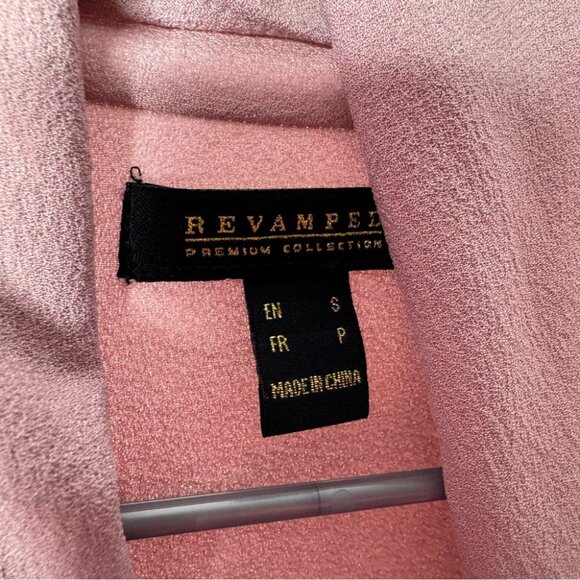Revamped coat jacket cardigan wrap with waist tie belt dusty rose blush pink - Picture 11 of 12